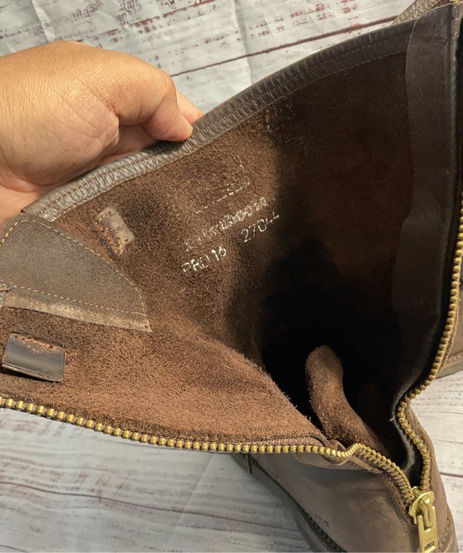 PRIMEBOOTS Engineer Boot Women Brown Leather Biker Belted Buckle Dainite 3 1/8