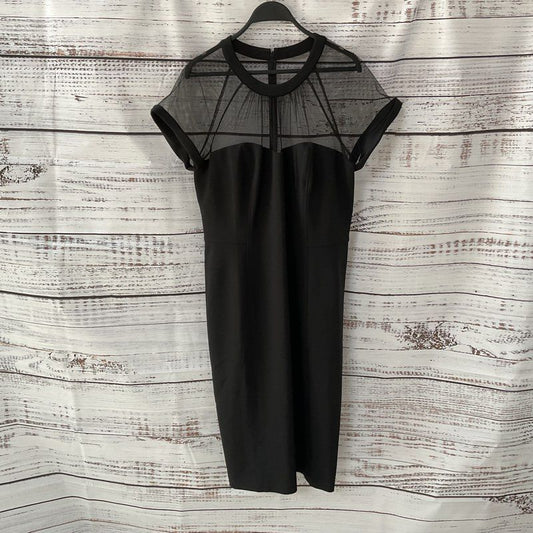 NWT Basler Black Shear Top Short Sleeve Midi Dress - Size 46