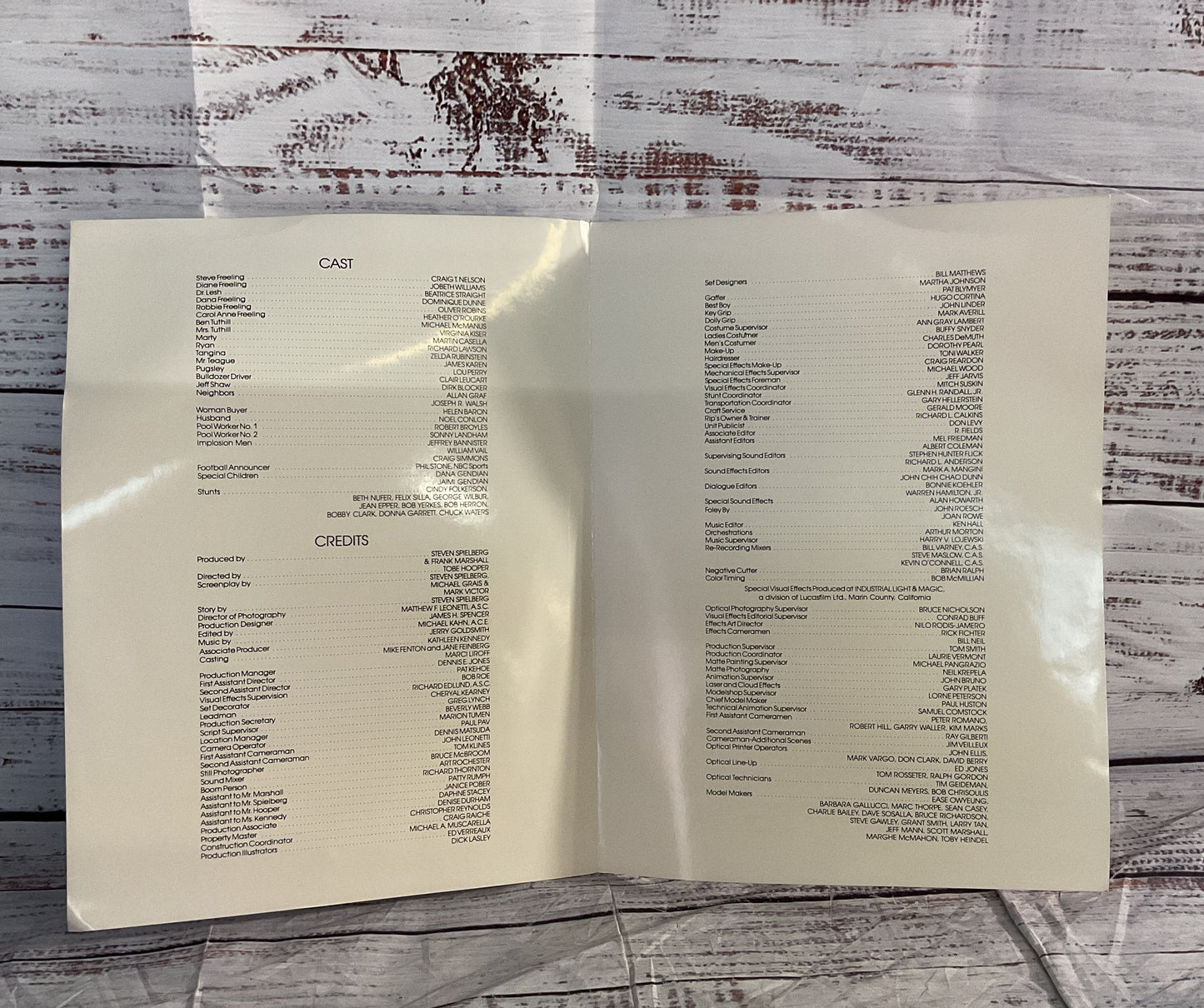 Poltergeist 1982 Movie Press Production Programs Lot of 2