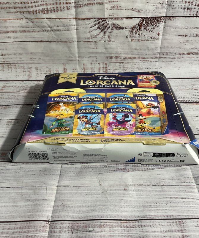 Disney Lorcana Trading Card Game 2 Decks 4 Booster Packs 1 Promo Card Sealed