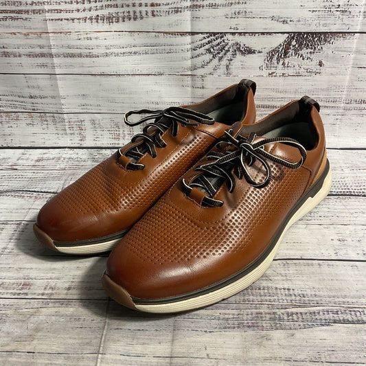 Johnson & Murphy XC4 Prentiss Brown Embossed Leather Sneaker Men's 9.5