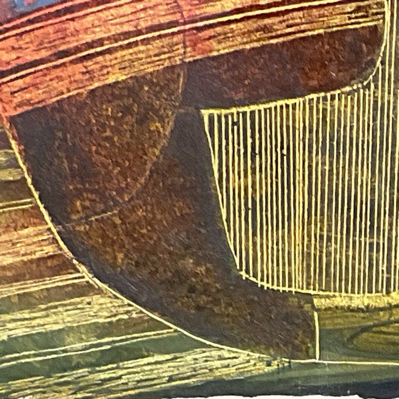 VTG. RON PUSICH Mixed Media Abstract Painting
