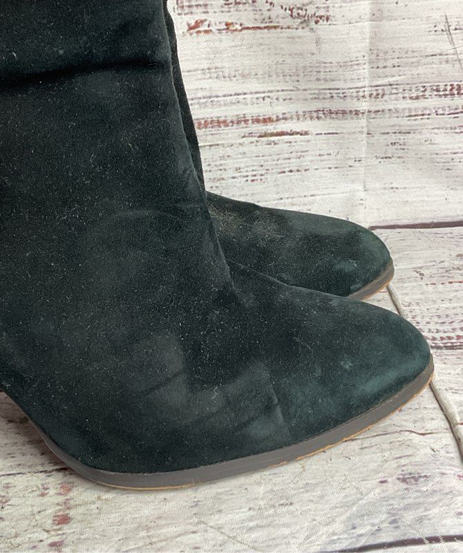 Coach Jemma Suede Ankle Heel Booties Black 8.5