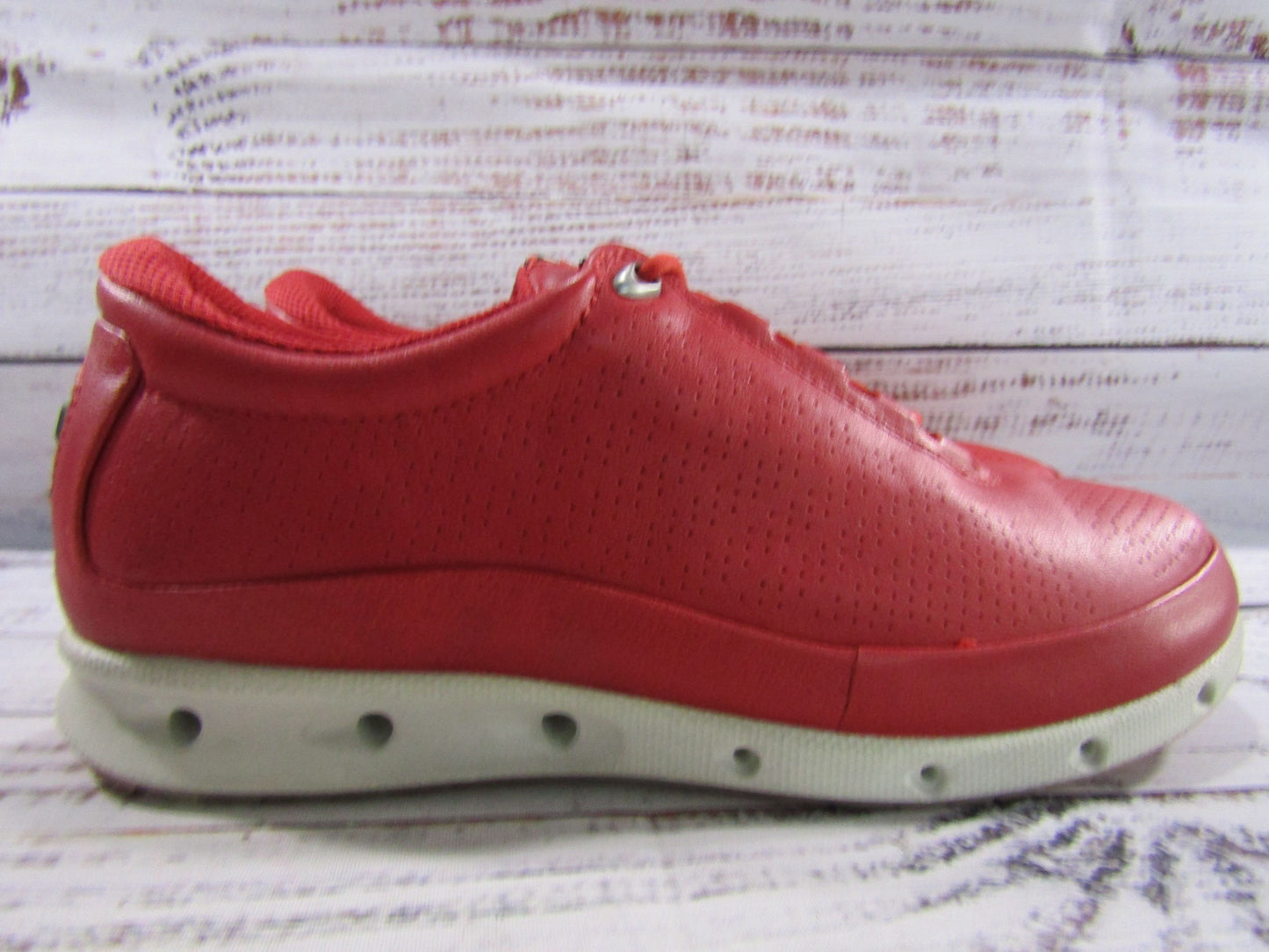 Ecco Cool Pro Women's Red Leather Gore-Tex Waterproof Golf Shoes Size 6
