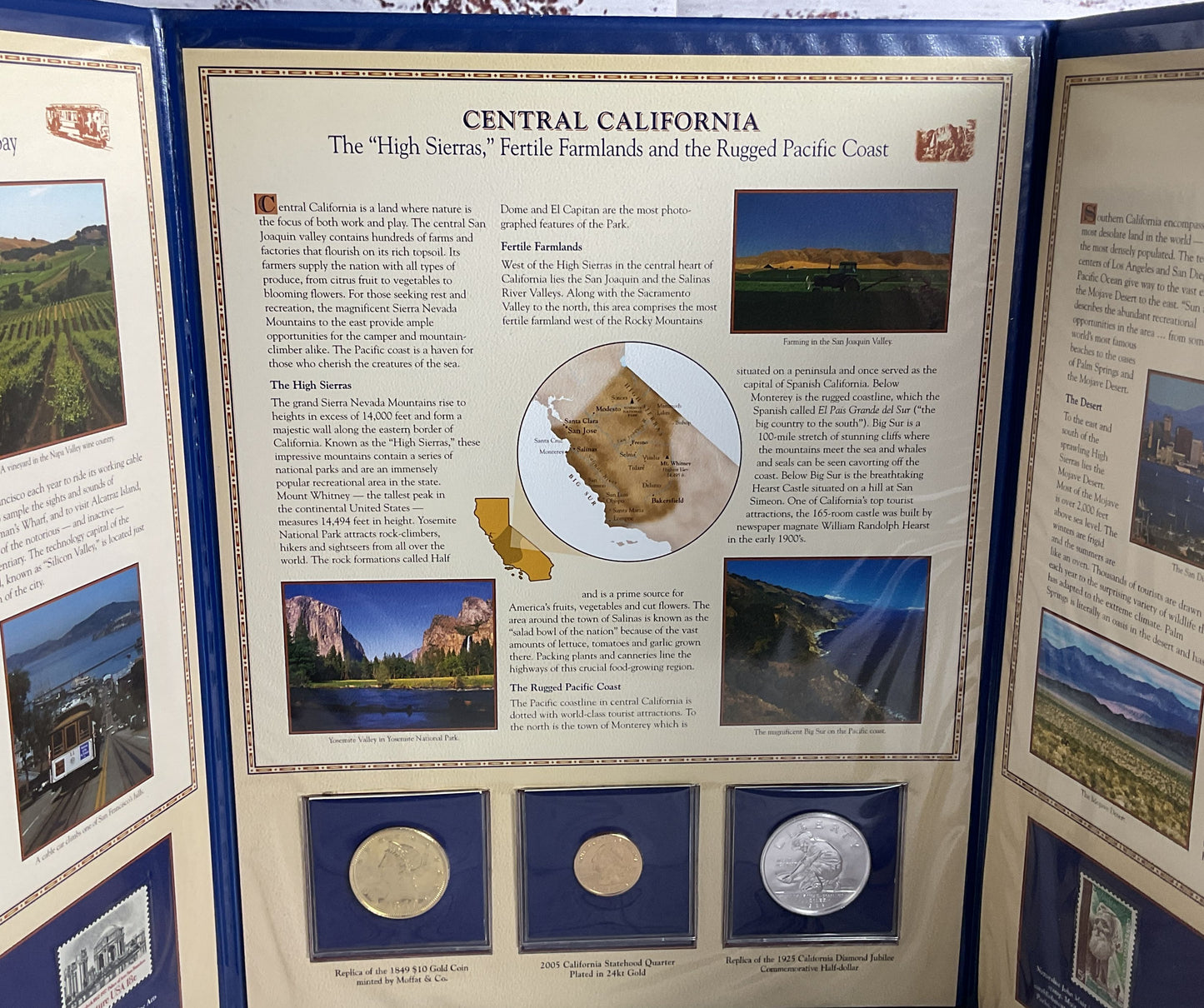 California Postal Commemorative Society Folio Stamp Coin Book