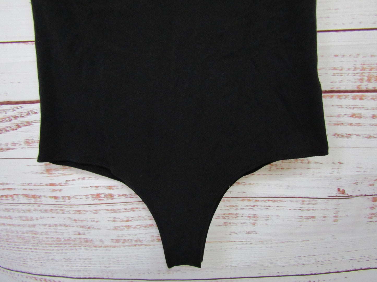 Steve Madden Women's Black V-Neck Bodysuit With Shoulder Pads Size L
