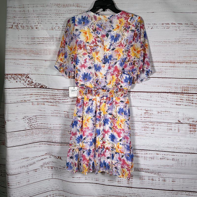 NWT Laundry by Shelli Segal Watercolor Print Mini Dress Size 4