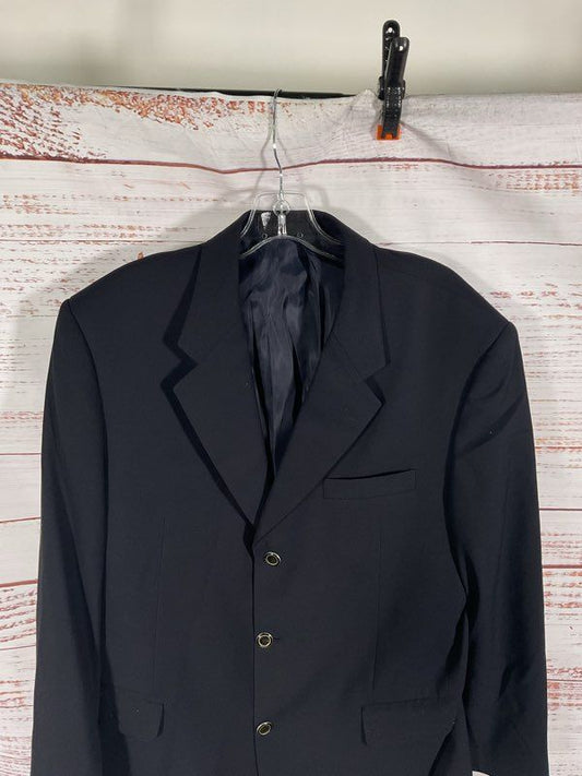Vintage Paolo Gucci Super 110's Twister Men's Black 100% Wool Suit Jacket