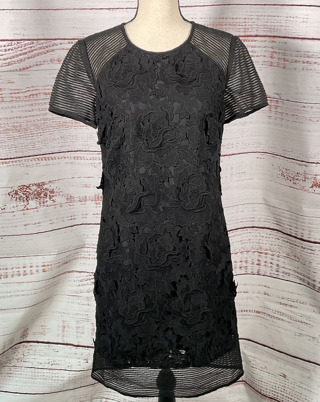 Boss Hugo Boss Desimi Floral Lace Dress Black 2