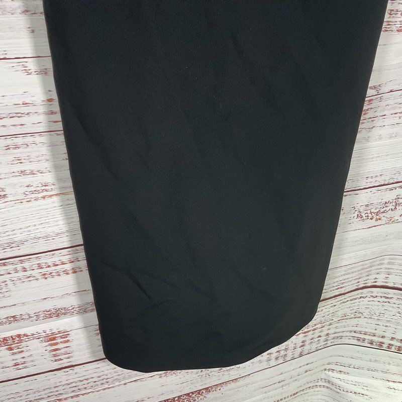 Aquilano Rimondi Black Sleeveless Shoulder Tie Midi Cocktail CDress Size 6 US