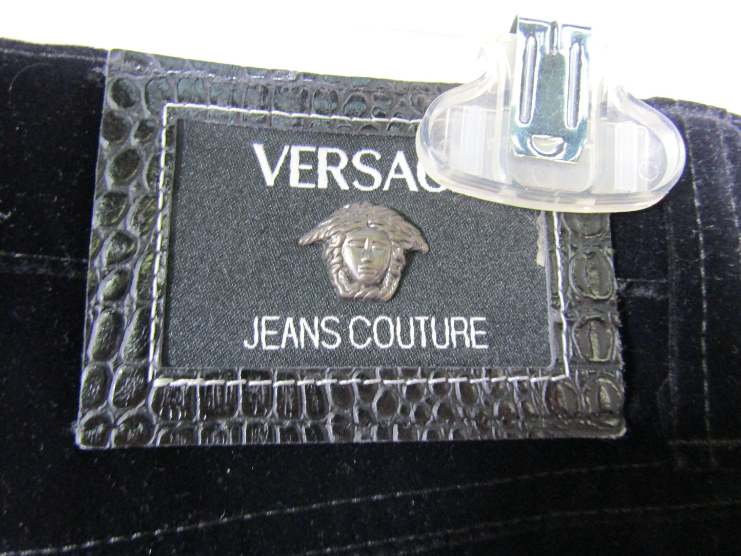 Versace Jeans Couture Women's Black Velvet Pants Size 28