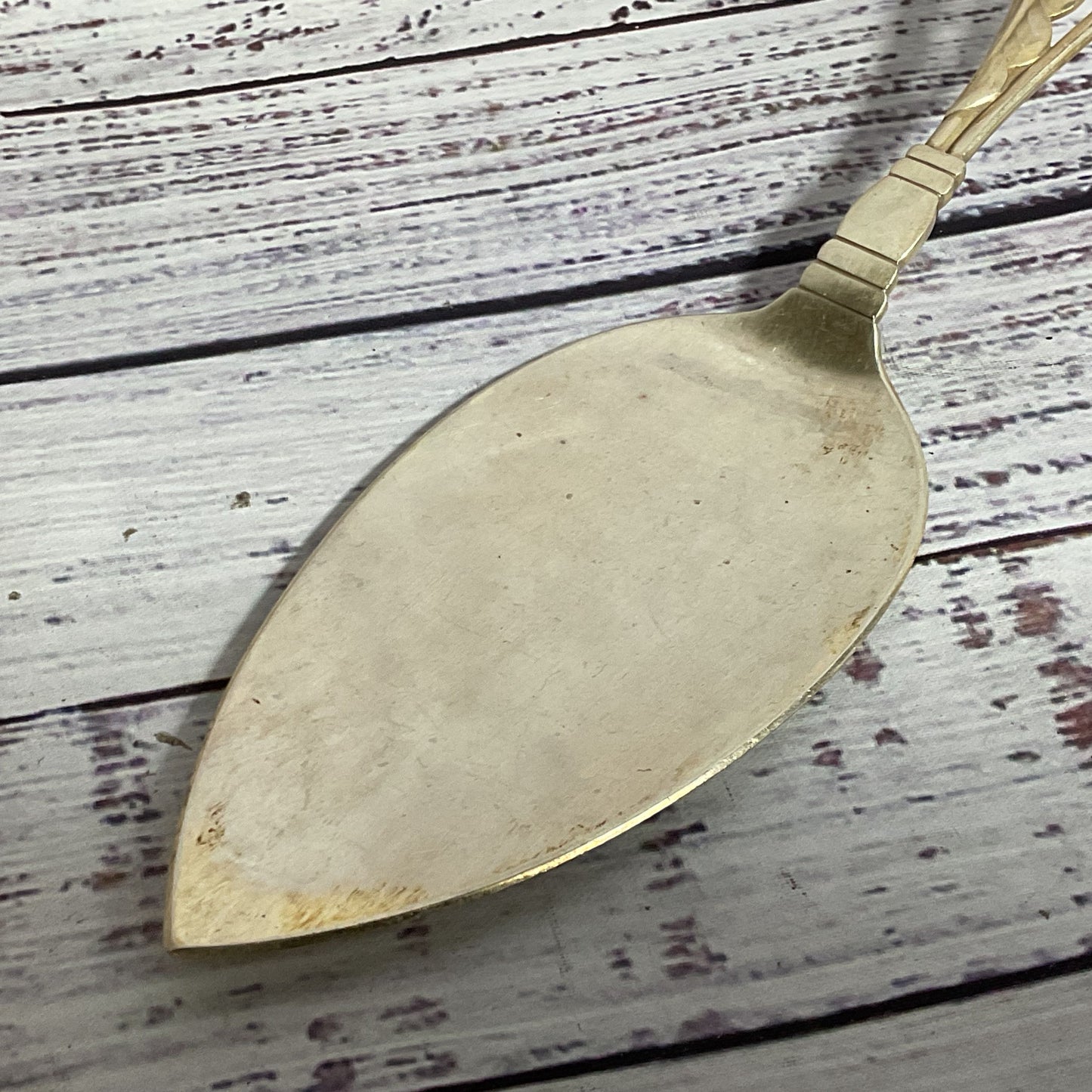 VTG. GEORG JENSEN Denmark Sterling Silver #42 Ornamental 7.75" Pie Knife- 66g