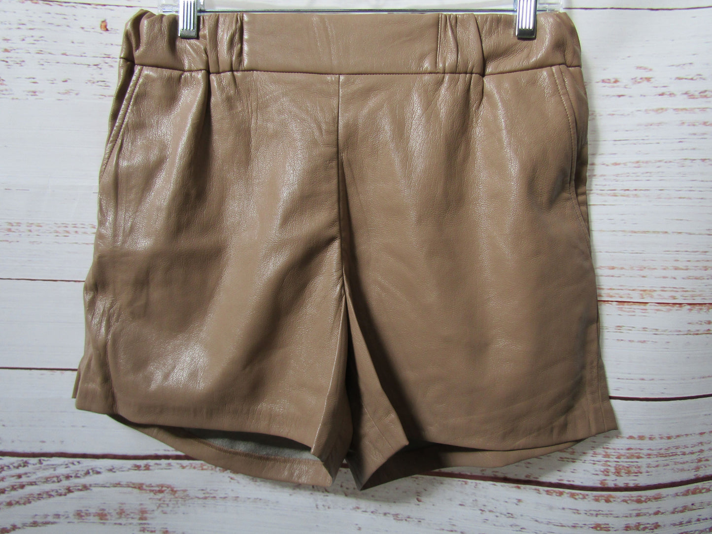Anine Bing Koa Women's Brown Faux Leather Shorts Size M