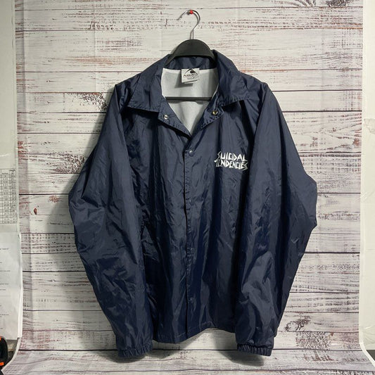 VTG. Suicidal Tendencies Navy Logo Windbreaker Punk Rock Hardcore Jacket Size M
