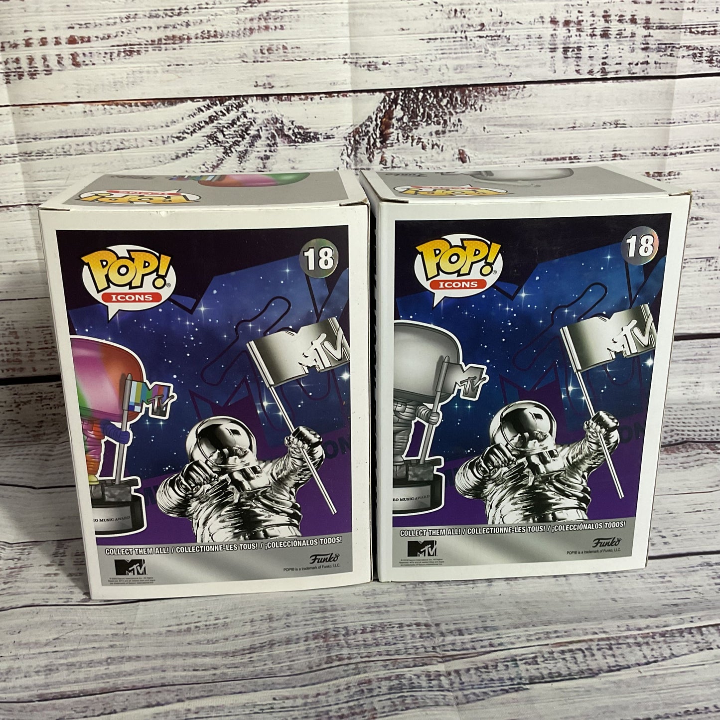 FUNKO POP Icons MTV Moon Person #18 & Moon Person Classic Icon #18
