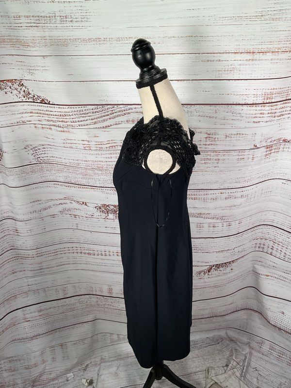 Rickie Freeman Teri Jon Women's Top Lace Formal Black Dress Size 12