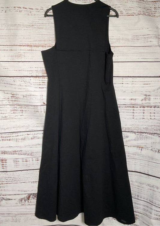 NWT Women's COS Black Flare Dress w/ front zipper Size L