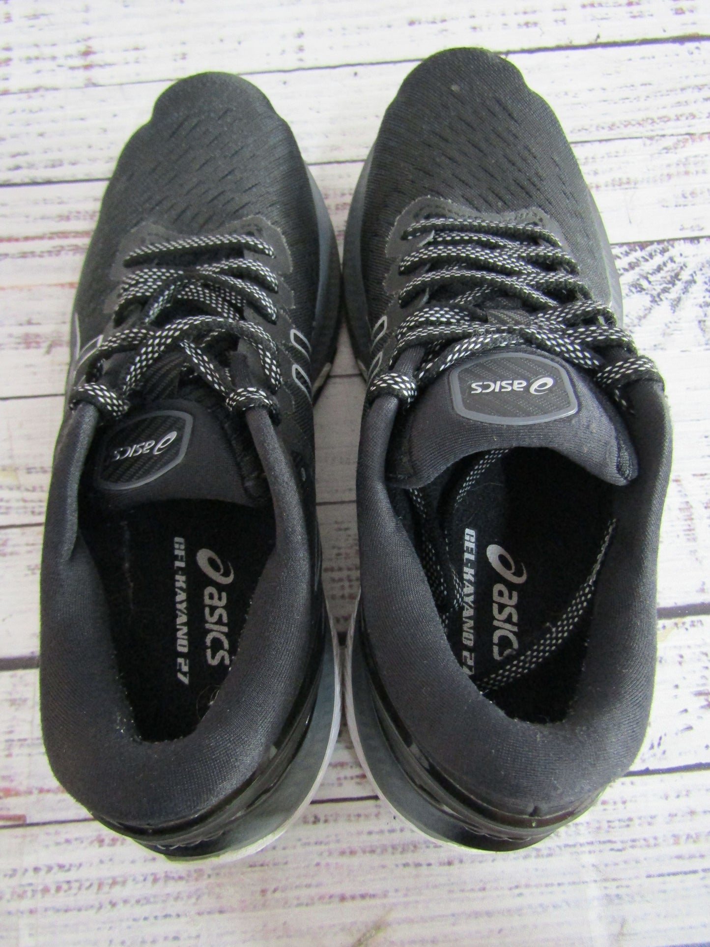 Asics Gel Kayano 27 Women's Black Running Shoes Size 8 1012A649