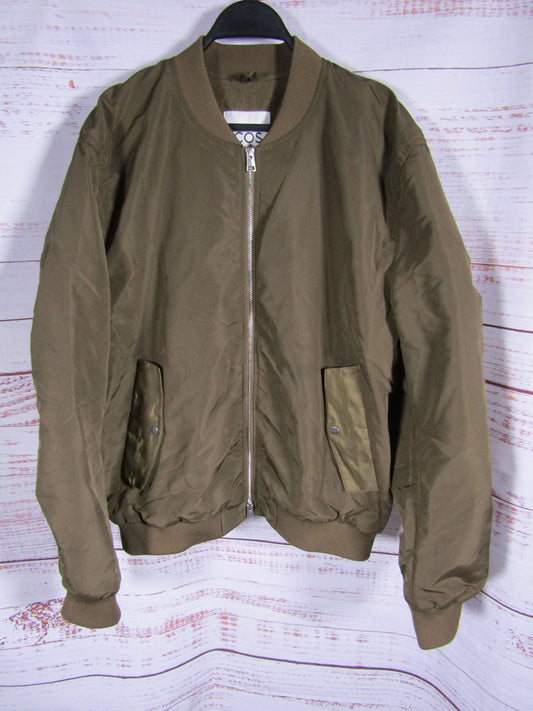 COS Men's Olive Drab Bomber Jacket Size XL