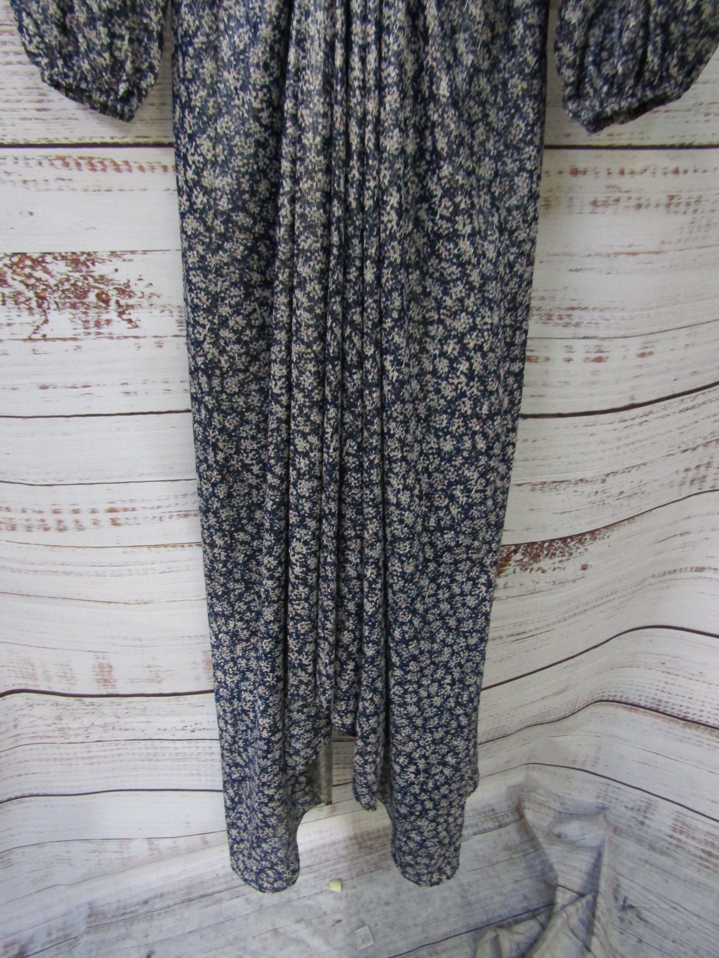 Ramy Brook Delmi Women's Blue Floral Long Sleeve Maxi Dress Size 10