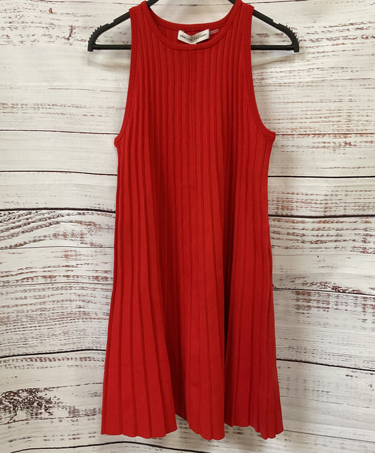 English Factory Women's Orange Pleated A-line Knit Mini Dress Size S