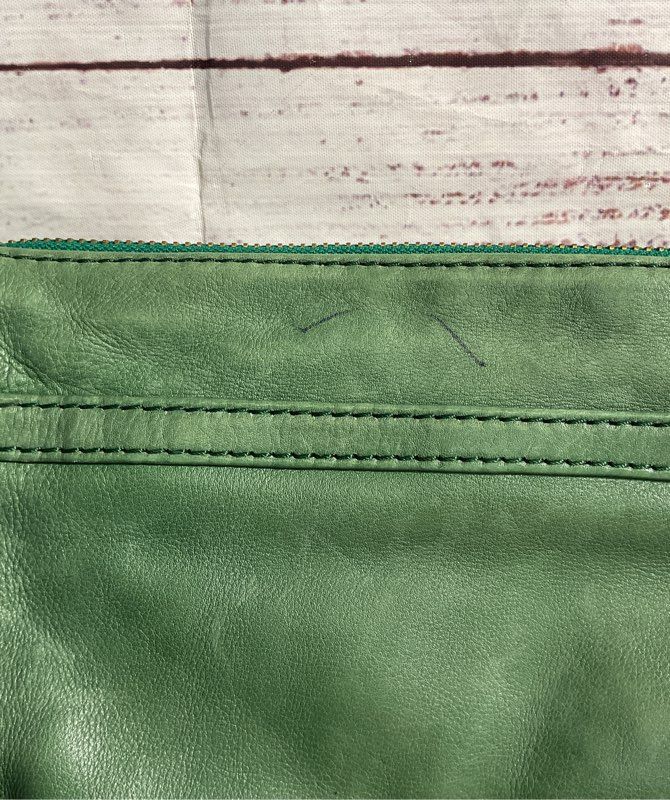Rebecca Minkoff Women's Green Leather Mac Clutch Shoulder Bag