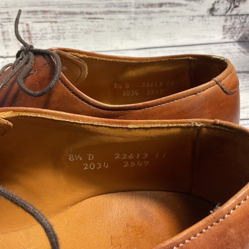 Allen Edmonds Chestnut Brown Leather Brogue Oxford Dress Shoes Men's 8.5 D