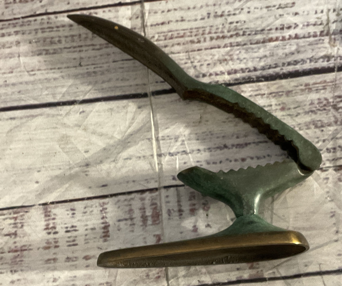 Vintage Table Top Made in Israel Nutcracker Brass