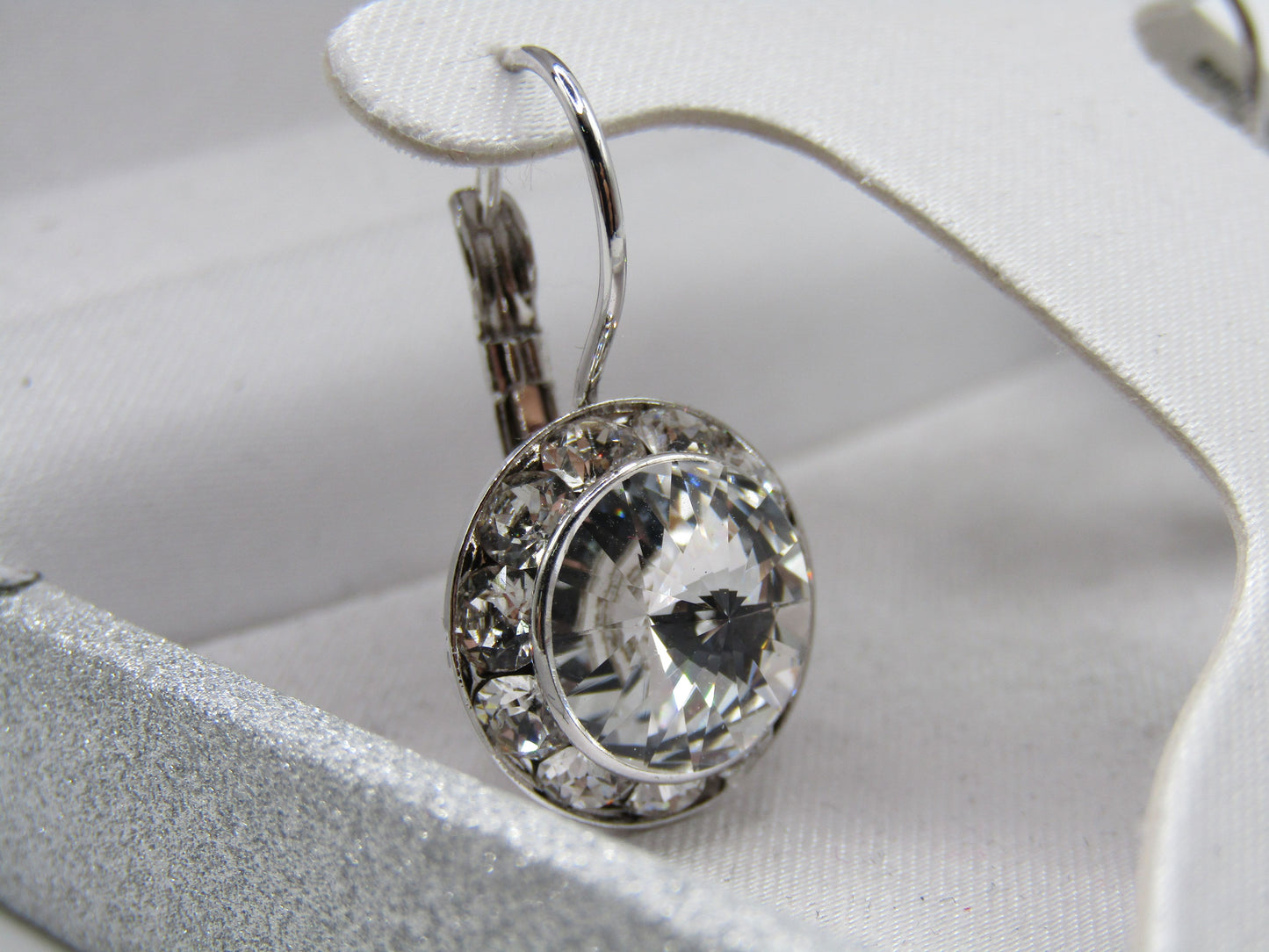 Illuminare Silver Plated Crystal Drop Dangle Earrings