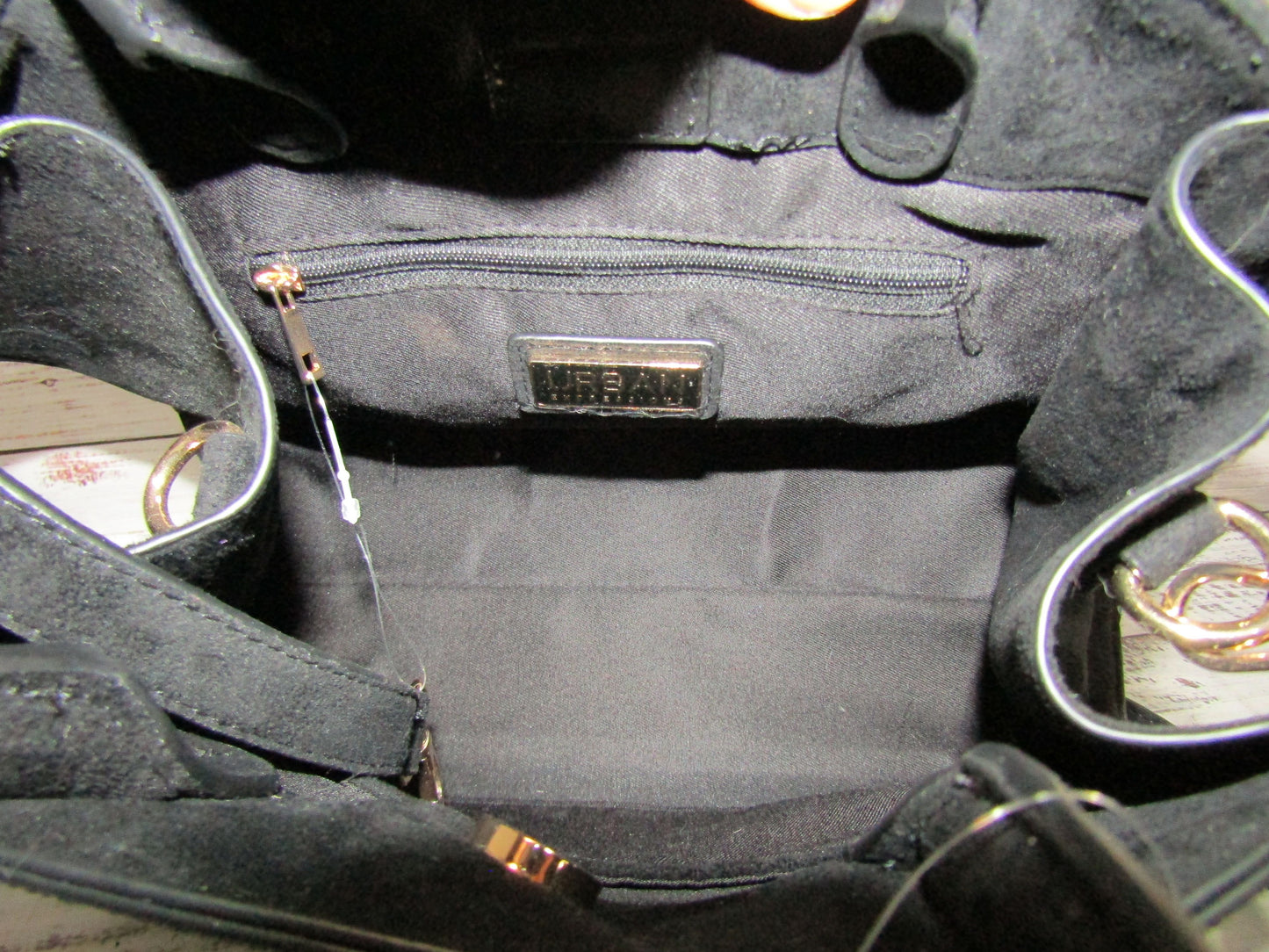 Urban Expressions Faux Suede Double Buckle Satchel