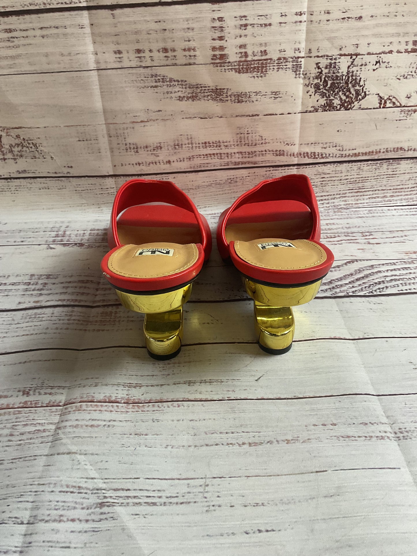 Ninety Union Red Pump Golden Heel Women 11