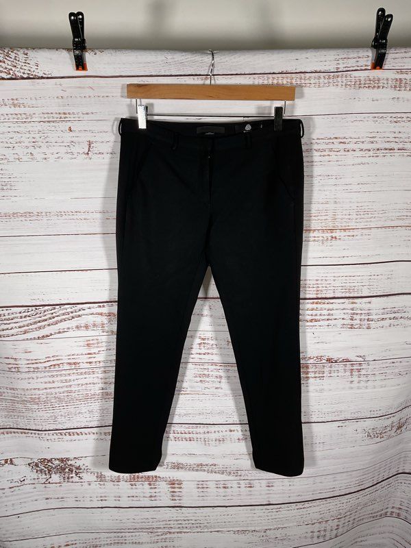 Alexander Wang Women's Black Wool Back Heel Cut Pants Size 2