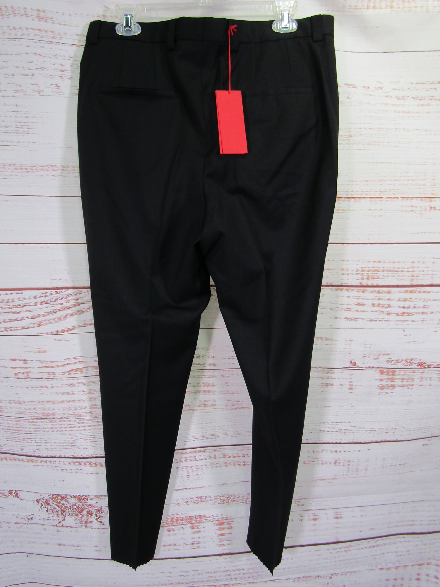 Hugo Boss Men's Black Wool Trouser Dress Pants Size 32 R UNHEMMED