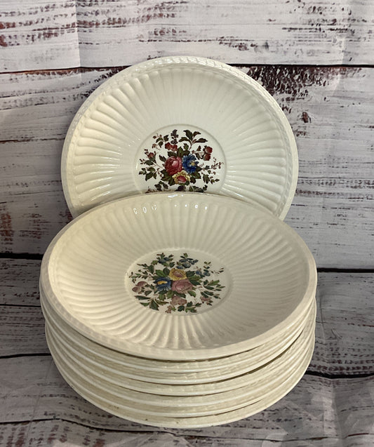 Wedgwood Conway Edme Tea Coffee Set of 8 Saucers Multicolor