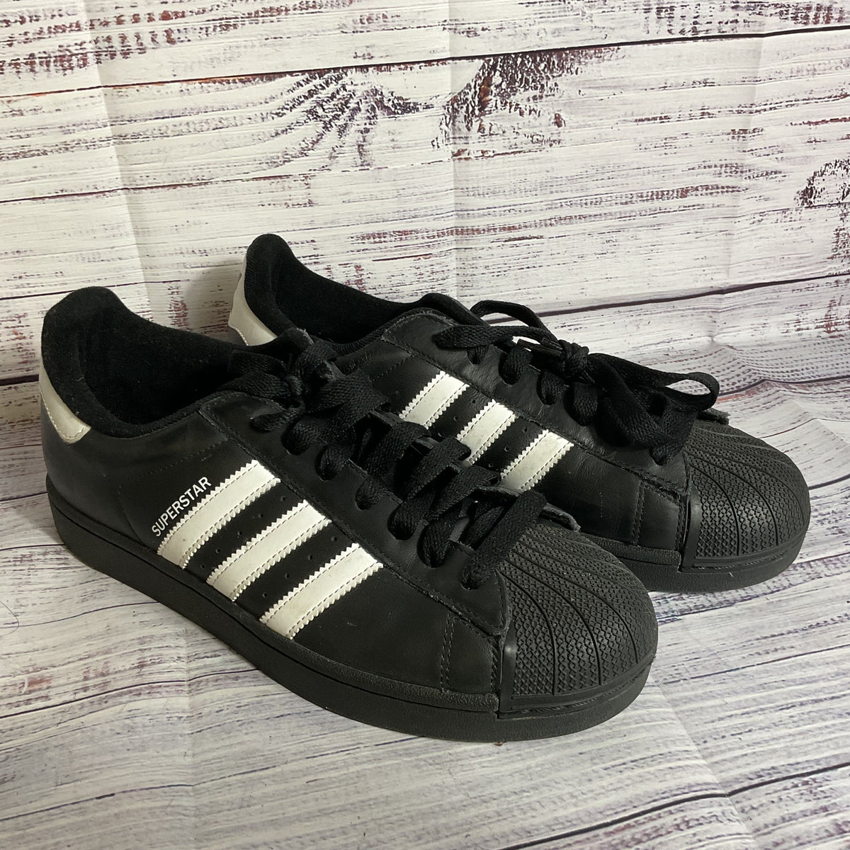 ADIDAS Superstar Men's Black Sneakers Shoes- SZ 10