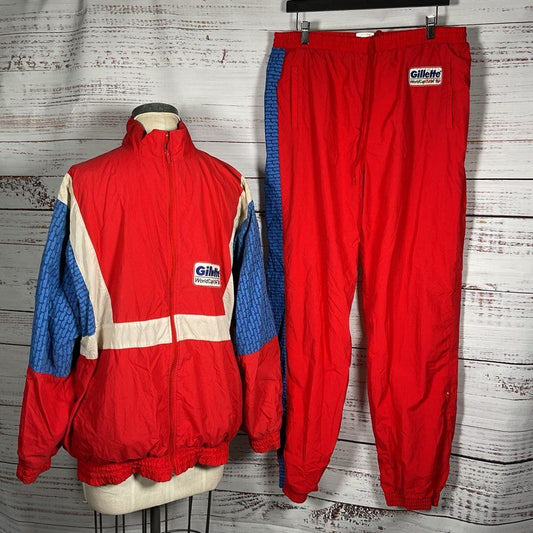 VTG. GILLETTE 1994 USA World Cup USA Men's Tracksuit- SZ L