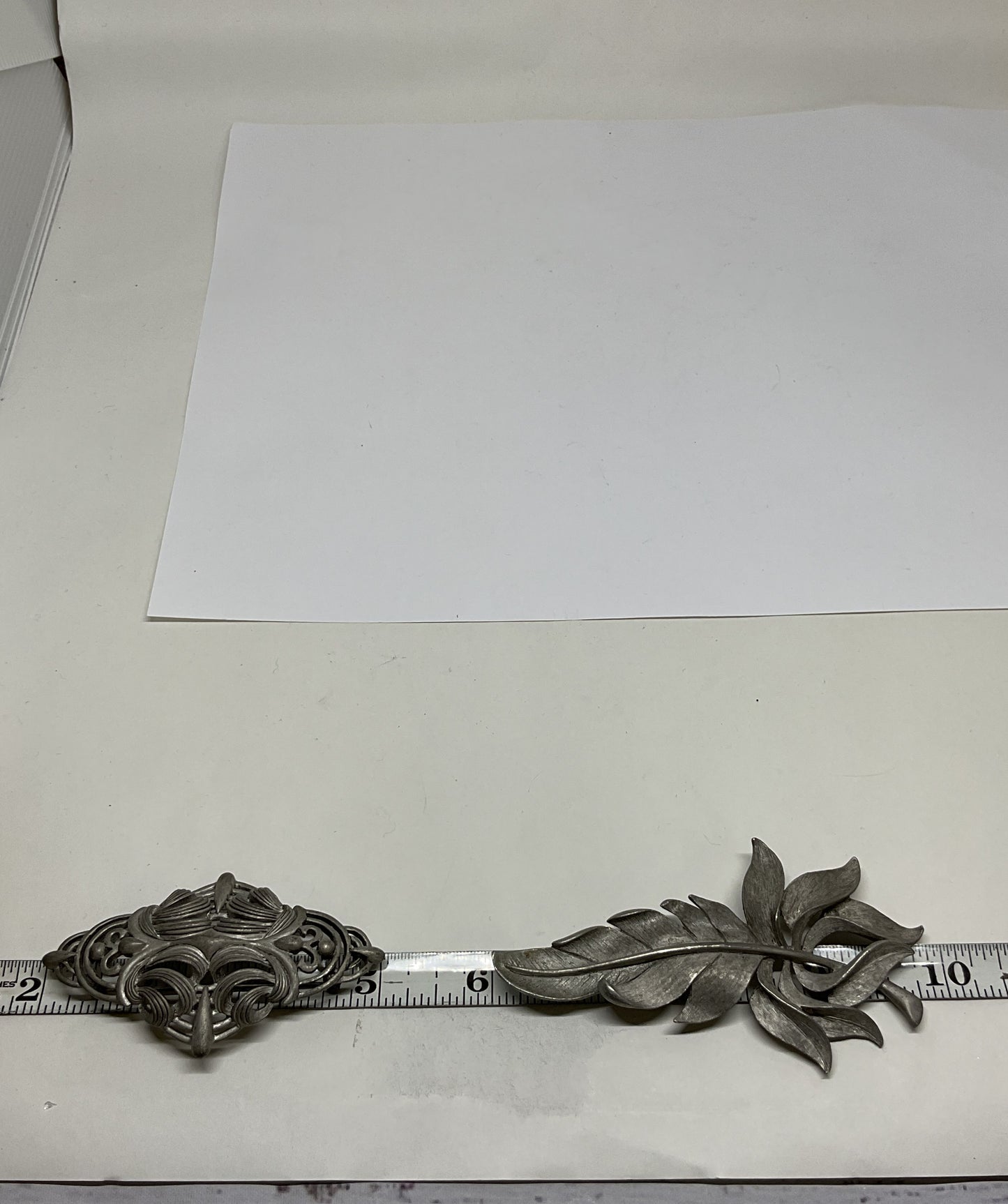 Lot 2 Oscar de la Renta Silver tone Vintage Brooch