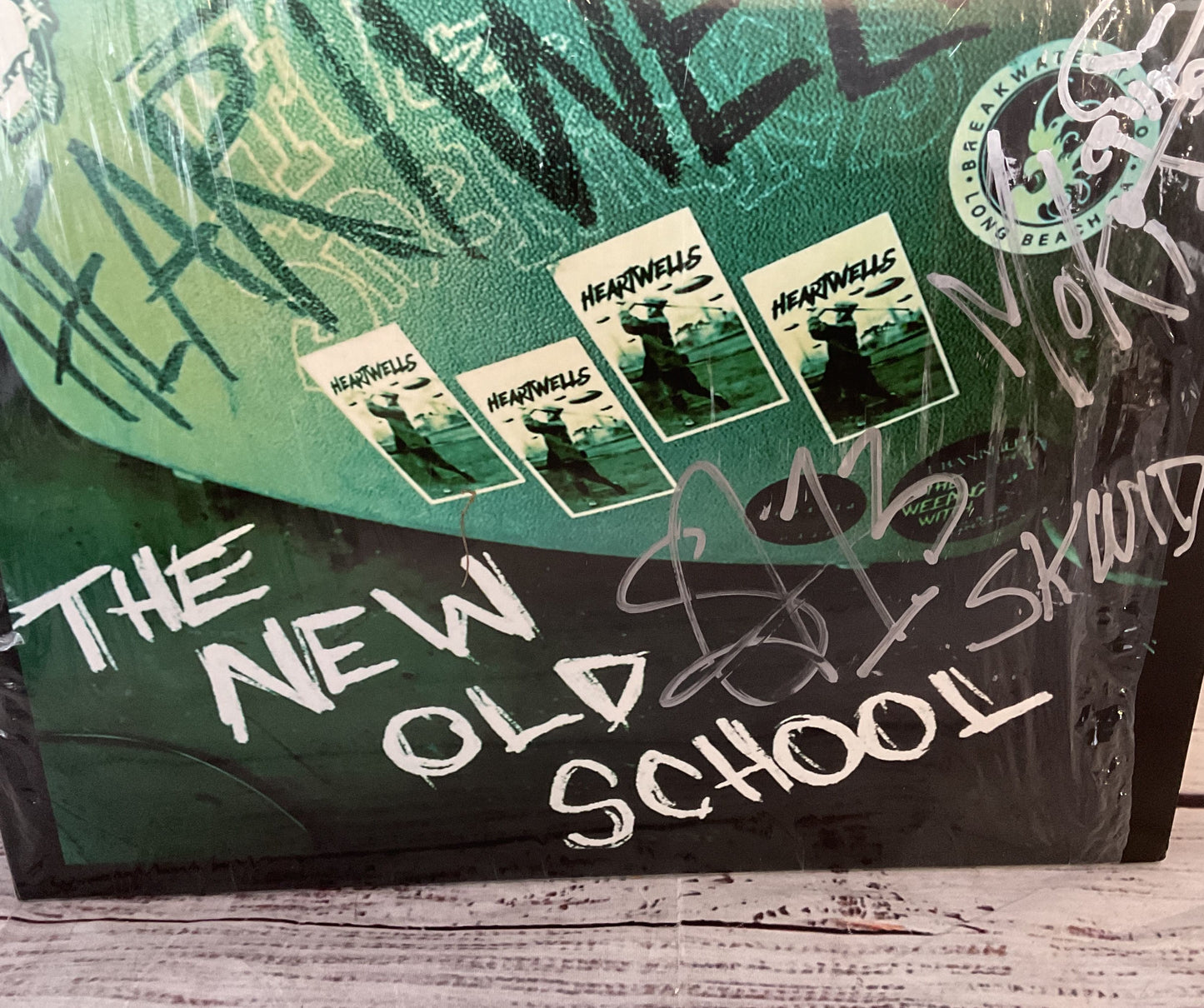 Heartwells The New Old School Autographed Vinyl Record Green Black