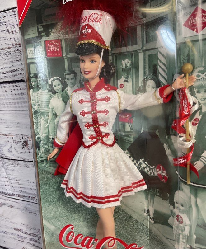 Coca Cola Majorette Barbie 12" Collector Doll New Nib Nrfb 2001 Mattel