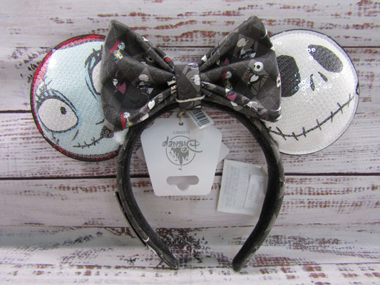 Loungefly x Disney The Nightmare Before Christmas Sequin Jack Sally Headband