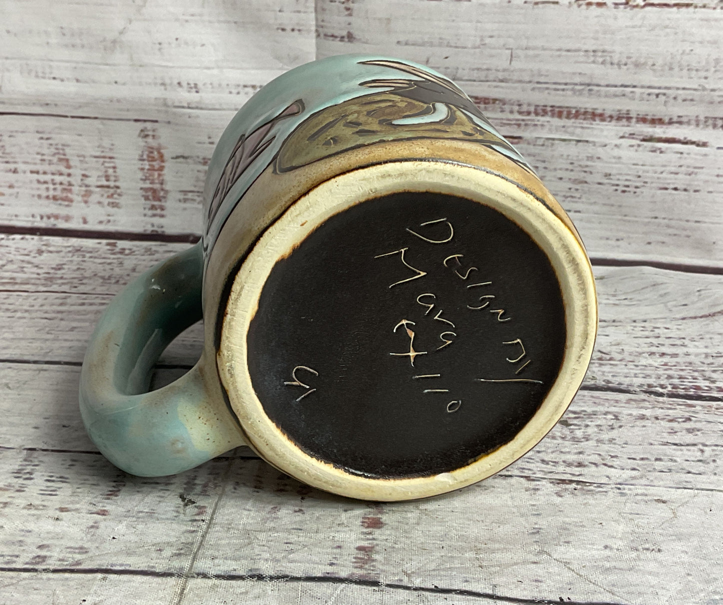 Design by Mara 16 oz Stoneware Mermaid Mug Multicolor