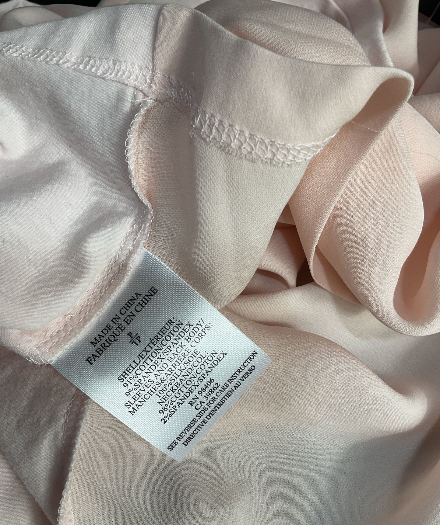 Theory Crepe Back T Shirt Pink P