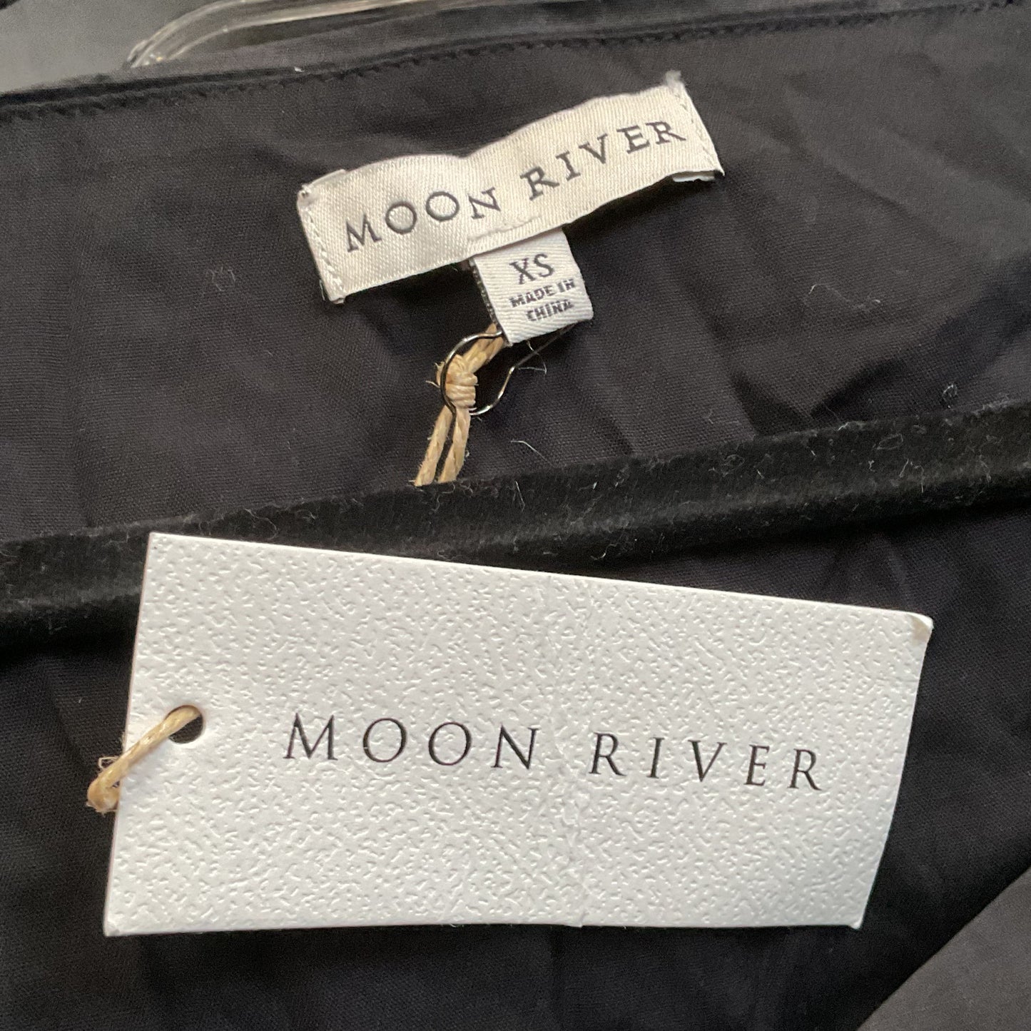 NWT MOON RIVER Black Puffy Sleeve Women's Short Dress- SZ XS