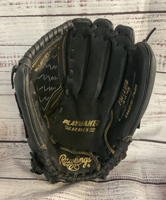 Rawlings Leather Left Handed Baseball Glove Mitt Black