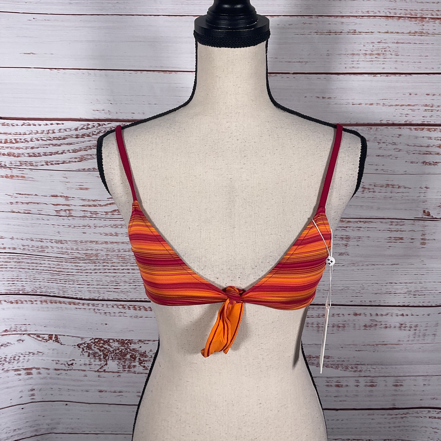 Frankie's Bikinis Maison Bralette Orange Red Space Dye Top Bikini Top Size S New