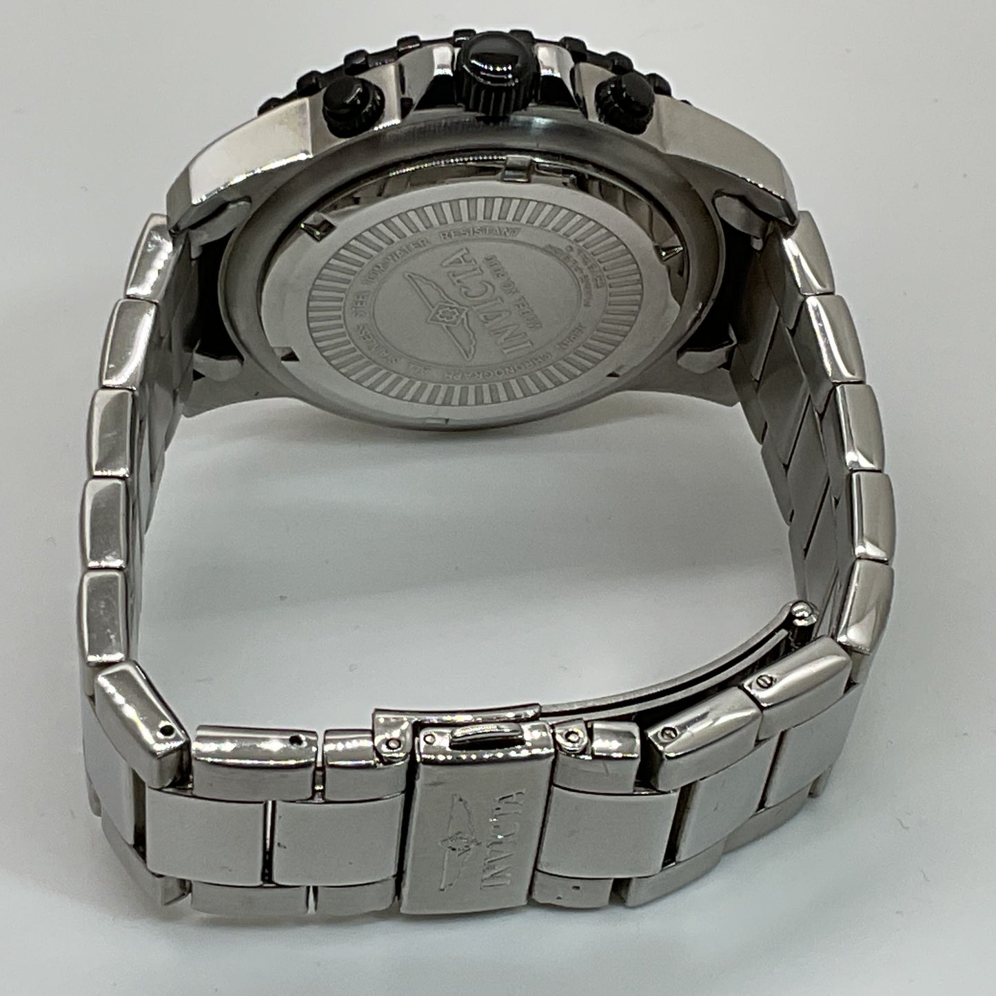 INVICTA Specialty Mod 6000 Men's 45mm Stainless Silver Tone Watch- NEEDS BATTERY