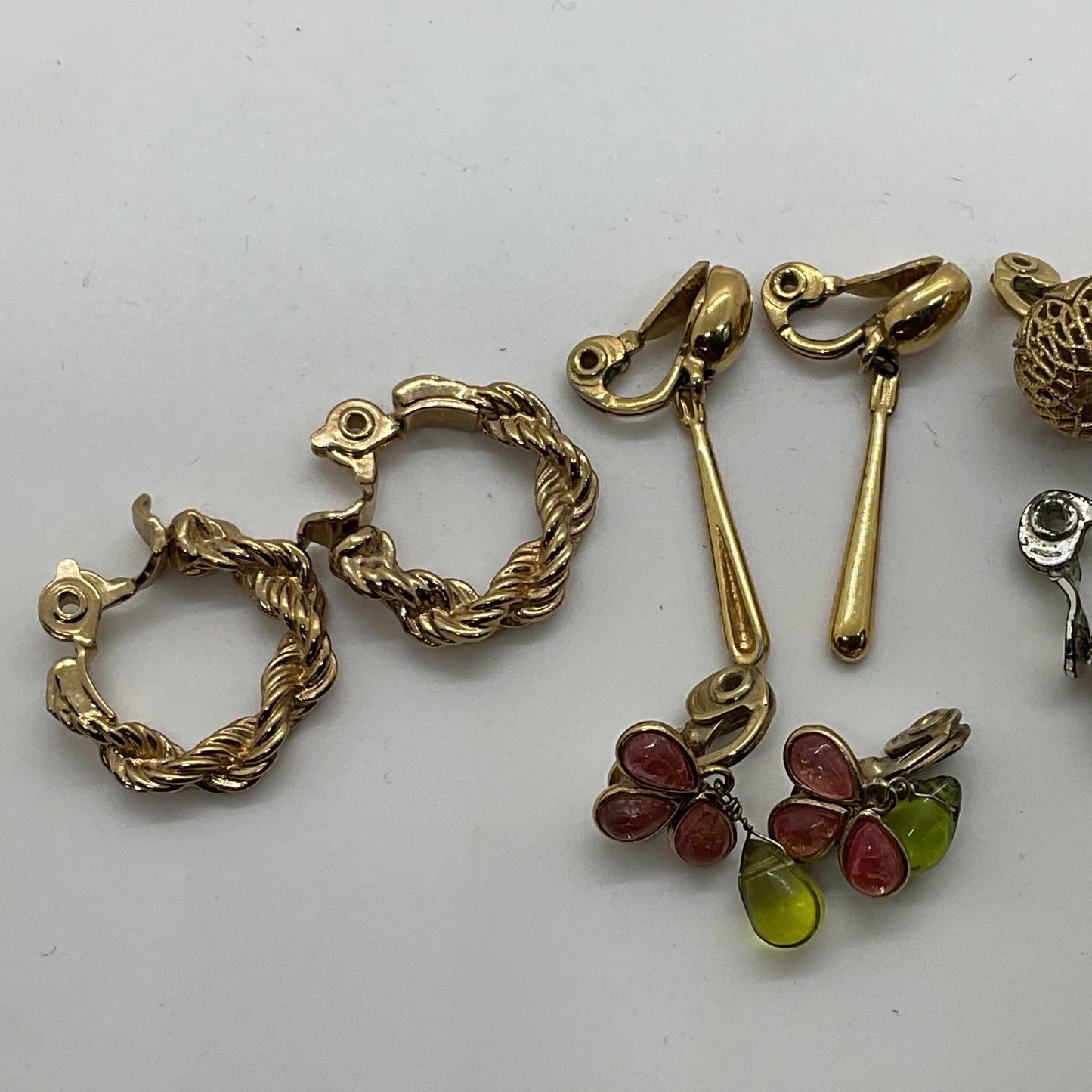 6 Pairs of MONET 1 Silver Tone and 5 Gold Tone Earrings