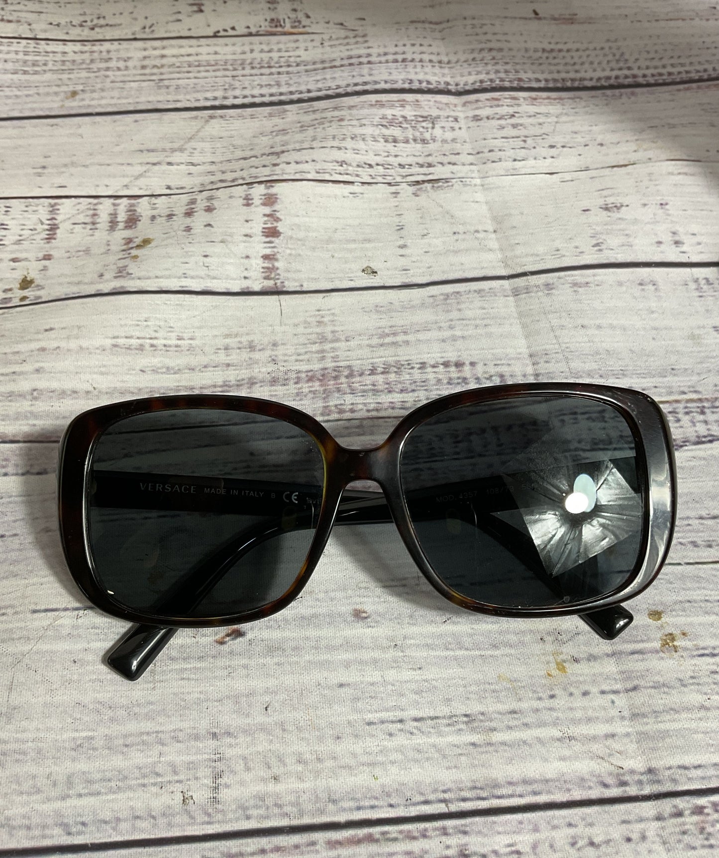 VERSACE 4357 Women's Black Oversized Sunglasses- 56[ ]16 140 (FRAMES ONLY)