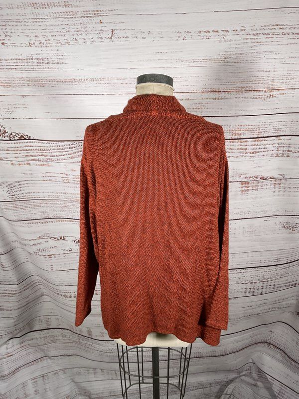 Nomad Women's Cowl Neck Burnt Orange Knit Pullover Sweater Size 8