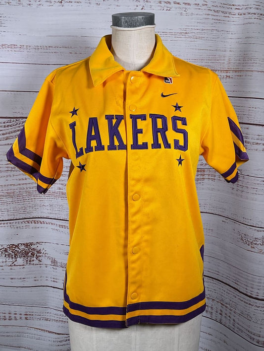 Nike Boy's Vintage Los Angeles Lakers Warmup Jersey Gold M